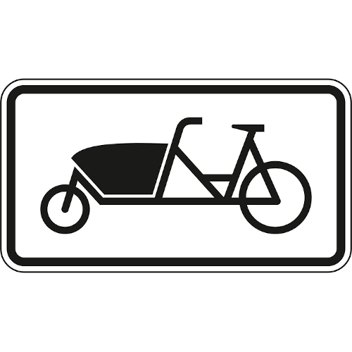 Zeichen 1010-69: Fahrrad zum Transport von Gütern oder Personen - Lastenfahrrad