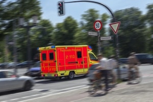 Einsatzhorn und Blaulicht beim Rettungswagen - meist zählt jede Sekunde.