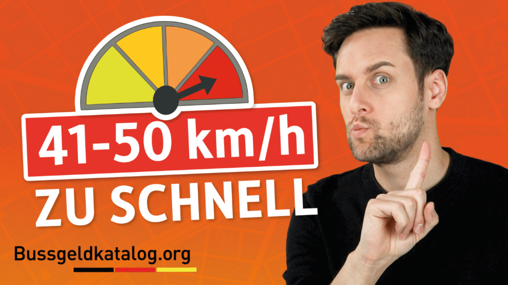 Was droht Ihnen bei 41 km/h zu viel?