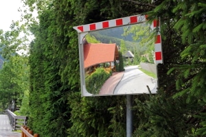 Verkehrsspiegel Schagfester Straßenspiegel Gewölbter Spiegel Ausfahrt  Ausgang